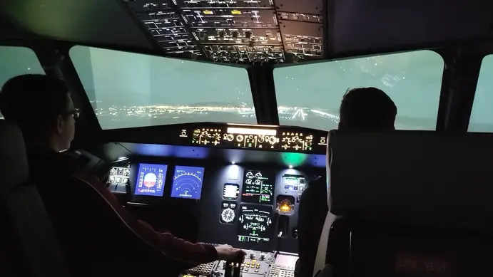 Session in an Airbus A320 simulator